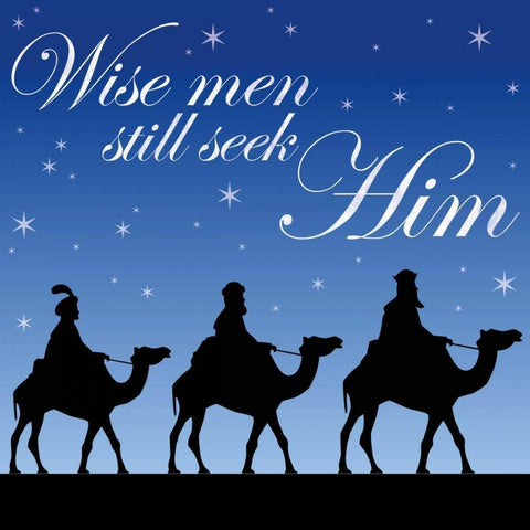 Wise Men Black Modern Wood Framed Art Print by Gibbons, Lauren