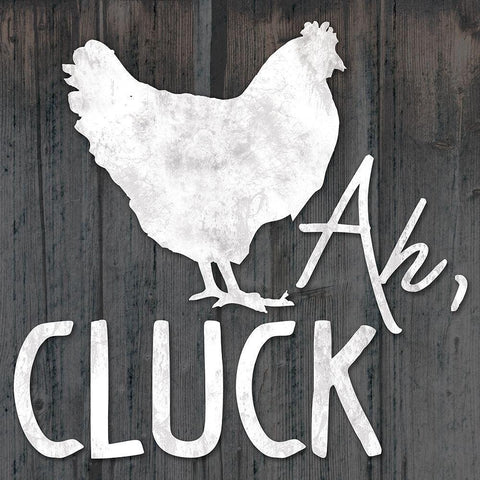 Ah Cluck Black Modern Wood Framed Art Print by Gibbons, Lauren