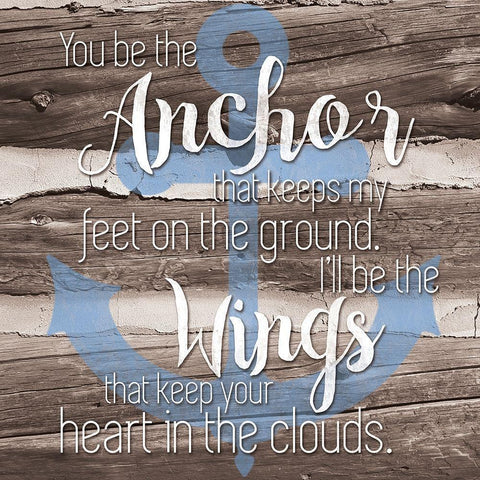 Anchor White Modern Wood Framed Art Print by Gibbons, Lauren
