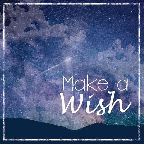 Make A Wish Black Modern Wood Framed Art Print with Double Matting by Gibbons, Lauren