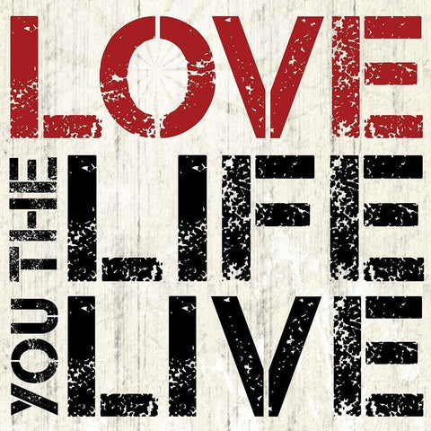 Love Live Black Modern Wood Framed Art Print with Double Matting by Gibbons, Lauren