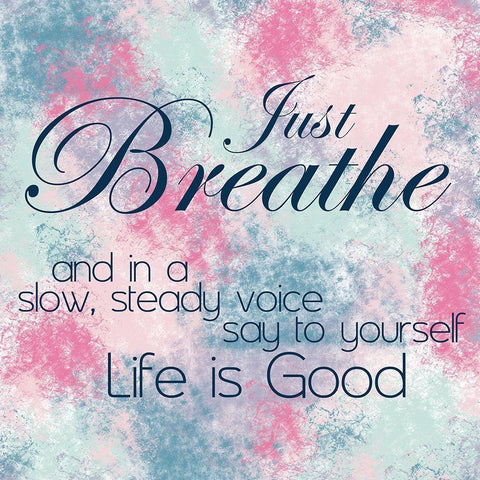 Breathe Black Modern Wood Framed Art Print by Gibbons, Lauren