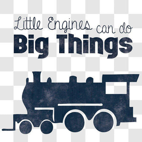 Little Engines Black Ornate Wood Framed Art Print with Double Matting by Gibbons, Lauren