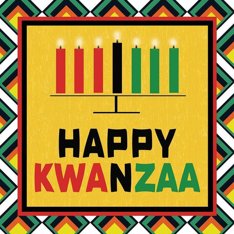 Kwanzaa Gold Ornate Wood Framed Art Print with Double Matting by Gibbons, Lauren