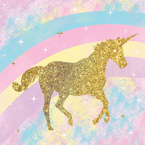 Unicorn 2 White Modern Wood Framed Art Print by Gibbons, Lauren