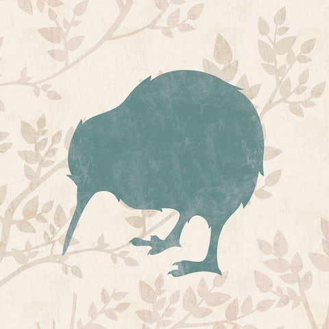 Kiwi Bird Gold Ornate Wood Framed Art Print with Double Matting by Gibbons, Lauren