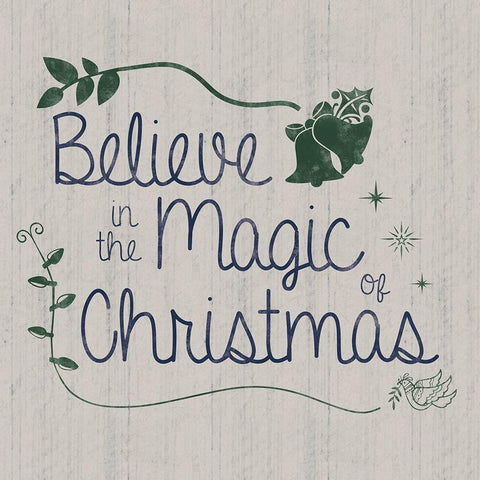 Christmas Magic Black Modern Wood Framed Art Print by Gibbons, Lauren