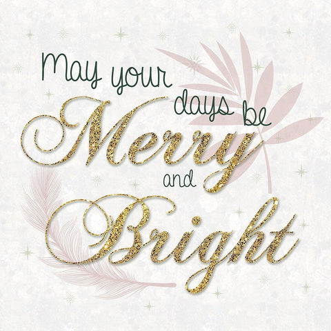 Merry Bright White Modern Wood Framed Art Print by Gibbons, Lauren
