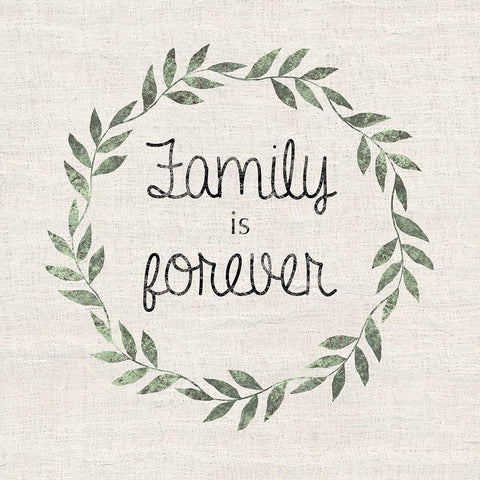 Forever Family White Modern Wood Framed Art Print by Gibbons, Lauren