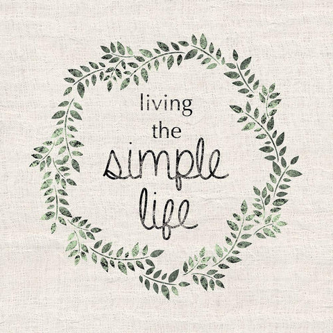 Simple Life Living White Modern Wood Framed Art Print by Gibbons, Lauren