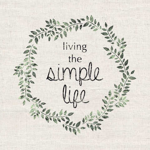 Simple Life Living White Modern Wood Framed Art Print with Double Matting by Gibbons, Lauren