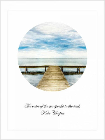 The Voice of The Sea White Modern Wood Framed Art Print with Double Matting by Head, Danny