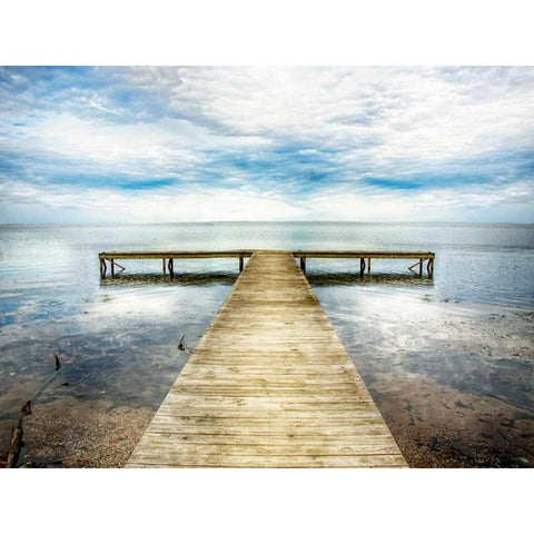 Down the Pier 2 Black Modern Wood Framed Art Print with Double Matting by Head, Danny