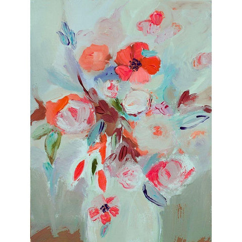 Vase Of Color White Modern Wood Framed Art Print by Daisy D