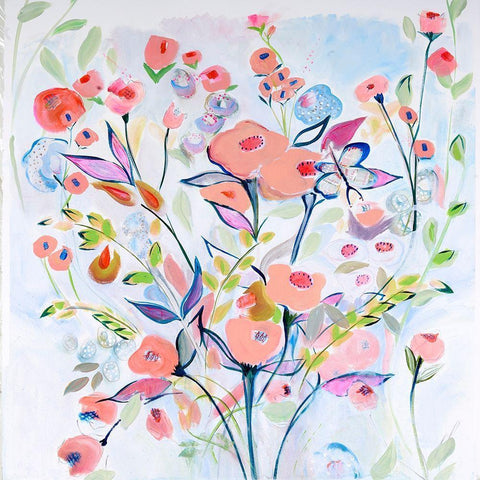 Celebration of Love White Modern Wood Framed Art Print by Daisy D