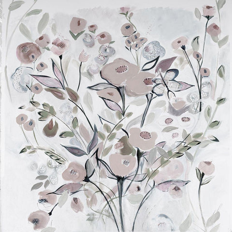 Soft Celebration of Love Black Ornate Wood Framed Art Print with Double Matting by Daisy D