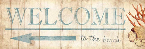 Welcome Sign Black Ornate Wood Framed Art Print with Double Matting by Grey, Jace