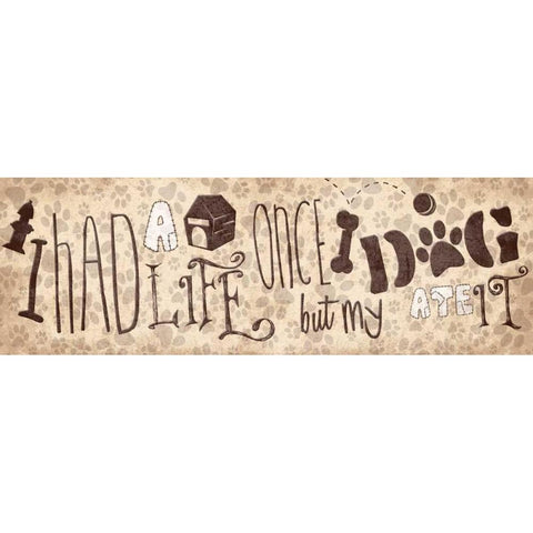 Dog Gold Ornate Wood Framed Art Print with Double Matting by Grey, Jace