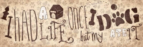 Dog White Modern Wood Framed Art Print with Double Matting by Grey, Jace