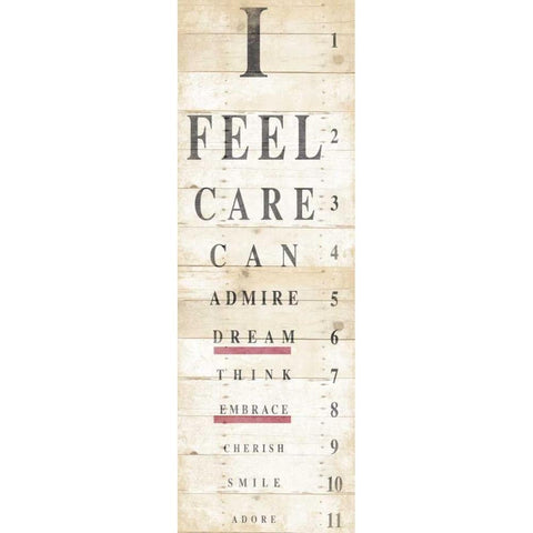 Eye Chart Black Modern Wood Framed Art Print with Double Matting by Grey, Jace