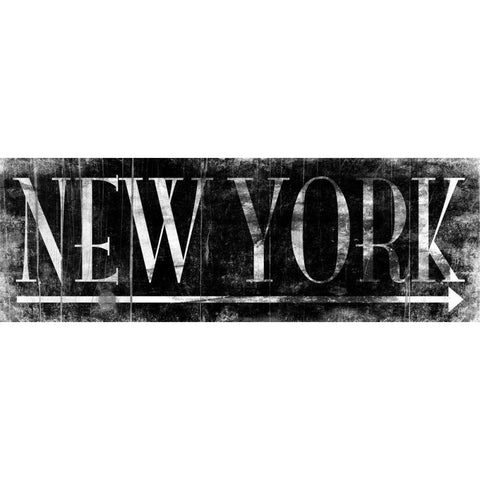 NEW YORK BLACK White Modern Wood Framed Art Print by Grey, Jace