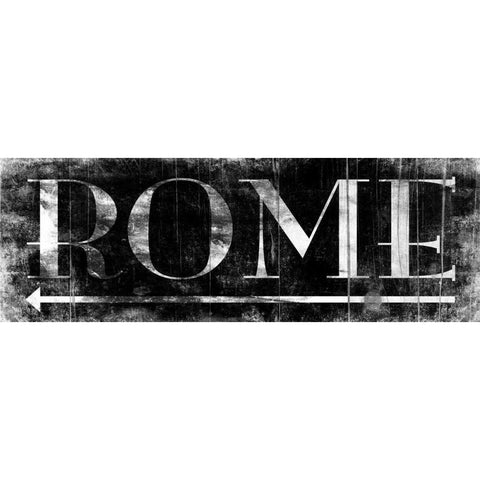 ROME BLACK Gold Ornate Wood Framed Art Print with Double Matting by Grey, Jace