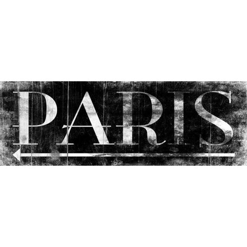 PARIS BLACK Gold Ornate Wood Framed Art Print with Double Matting by Grey, Jace