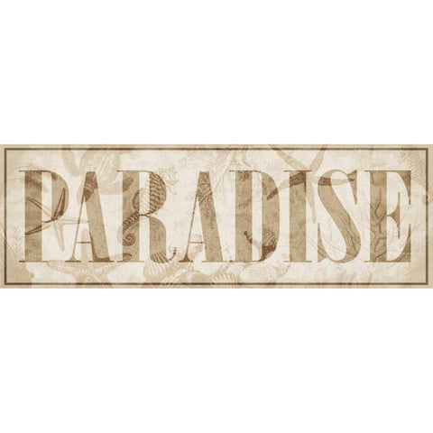 Paradise Black Modern Wood Framed Art Print with Double Matting by Grey, Jace