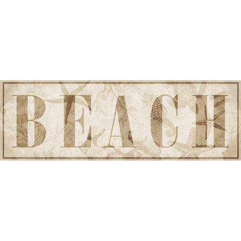 Beach Gold Ornate Wood Framed Art Print with Double Matting by Grey, Jace