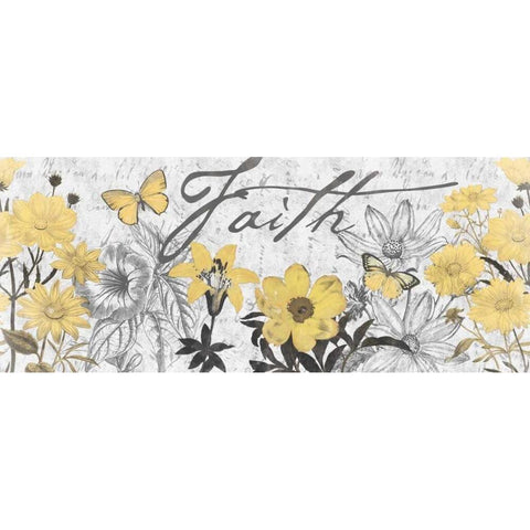 FLORAL FAITH Gold Ornate Wood Framed Art Print with Double Matting by Grey, Jace