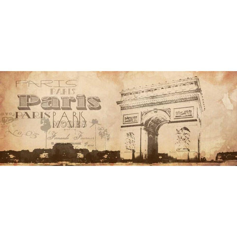 Paris White Modern Wood Framed Art Print by Grey, Jace