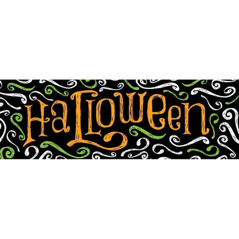 Halloween 2 Black Modern Wood Framed Art Print with Double Matting by Grey, Jace