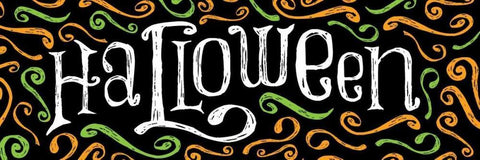 Halloween 4 White Modern Wood Framed Art Print with Double Matting by Grey, Jace