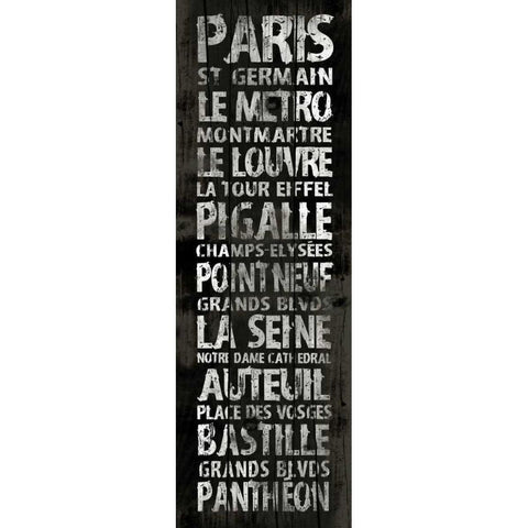 PARIS White Modern Wood Framed Art Print by Grey, Jace