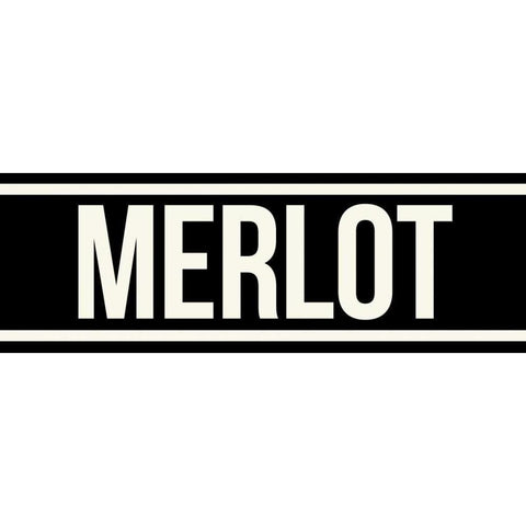 MERLOT Black Modern Wood Framed Art Print with Double Matting by Grey, Jace