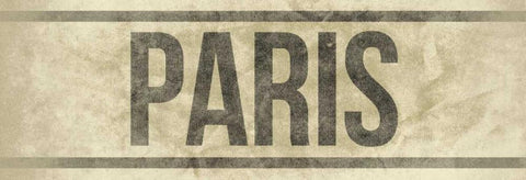 PARIS Black Ornate Wood Framed Art Print with Double Matting by Grey, Jace