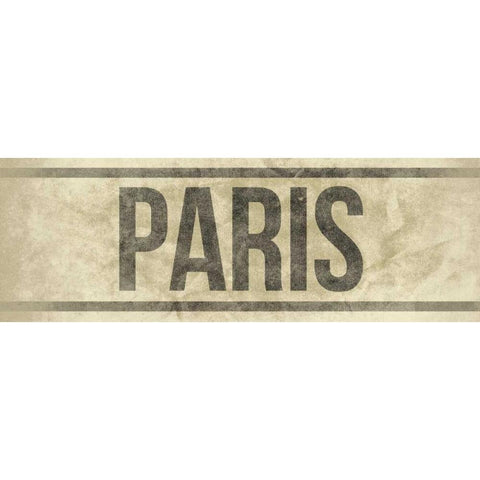 PARIS Black Modern Wood Framed Art Print with Double Matting by Grey, Jace