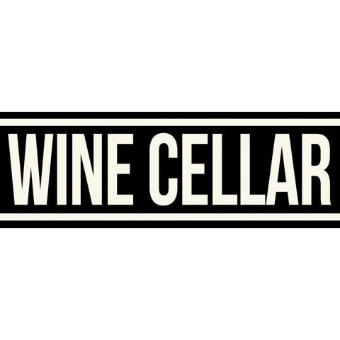 WINE CELLAR Black Modern Wood Framed Art Print with Double Matting by Grey, Jace