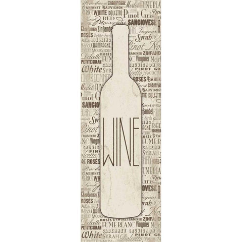 WINE CREAM Black Modern Wood Framed Art Print with Double Matting by Grey, Jace