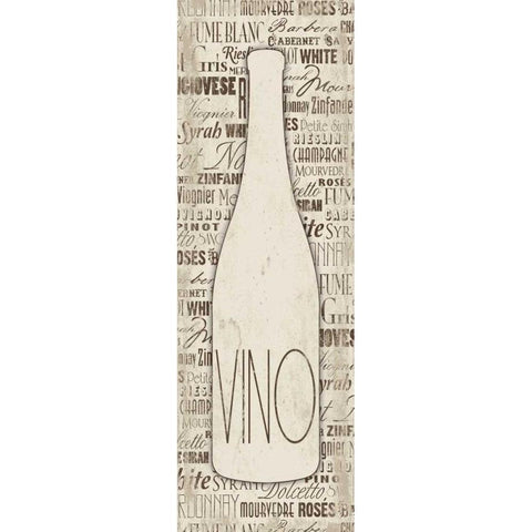 VINO CREAM White Modern Wood Framed Art Print by Grey, Jace