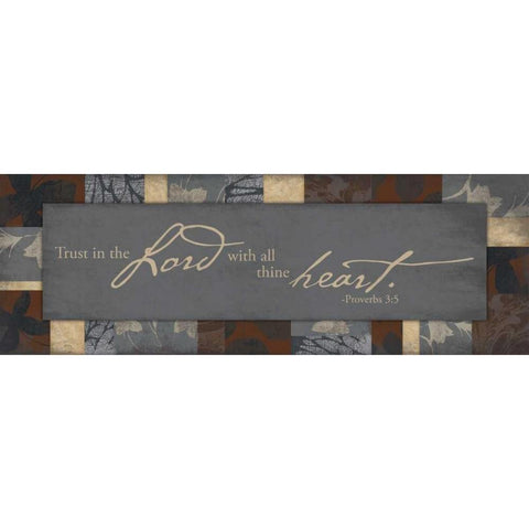 Heart Black Modern Wood Framed Art Print with Double Matting by Grey, Jace