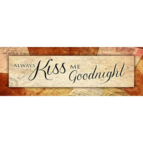 Kiss Black Modern Wood Framed Art Print with Double Matting by Grey, Jace