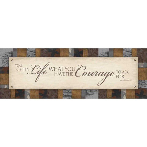 Courage Black Modern Wood Framed Art Print with Double Matting by Grey, Jace