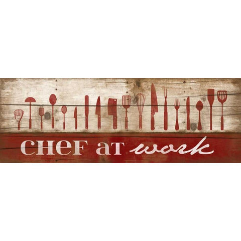 Chef At Work 2 White Modern Wood Framed Art Print by Grey, Jace