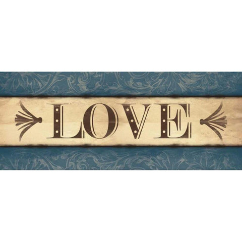 Love Gold Ornate Wood Framed Art Print with Double Matting by Grey, Jace