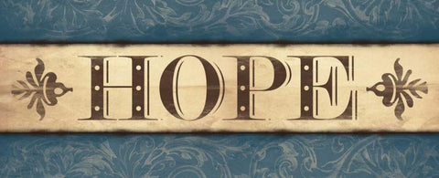 Hope Black Ornate Wood Framed Art Print with Double Matting by Grey, Jace