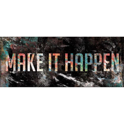 Make It Happen 2 Black Modern Wood Framed Art Print with Double Matting by Grey, Jace