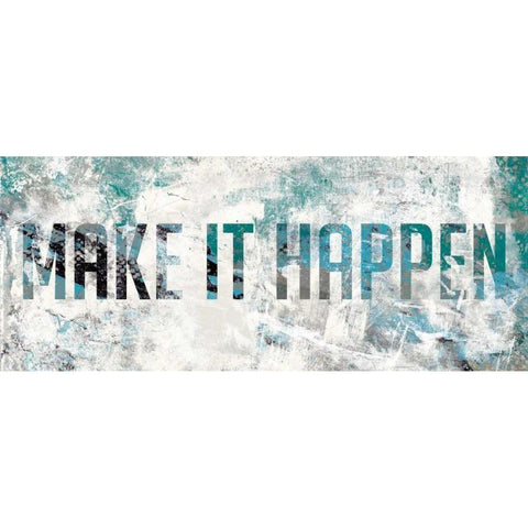 Make It Happen Black Modern Wood Framed Art Print with Double Matting by Grey, Jace