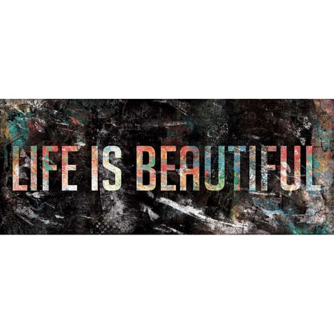 Life Is Beautiful 2 Black Modern Wood Framed Art Print with Double Matting by Grey, Jace