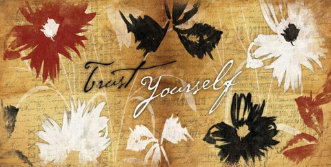 Trust Yourself Black Ornate Wood Framed Art Print with Double Matting by Grey, Jace